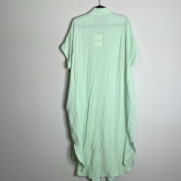 Show Me Your MuMu | Green Crinkle Buoy Button Down Maxi Dress Size Large NWT - Picture 9 of 9